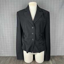 Zara Ruched Fitted Blazer Jacket Womens Sz L ...