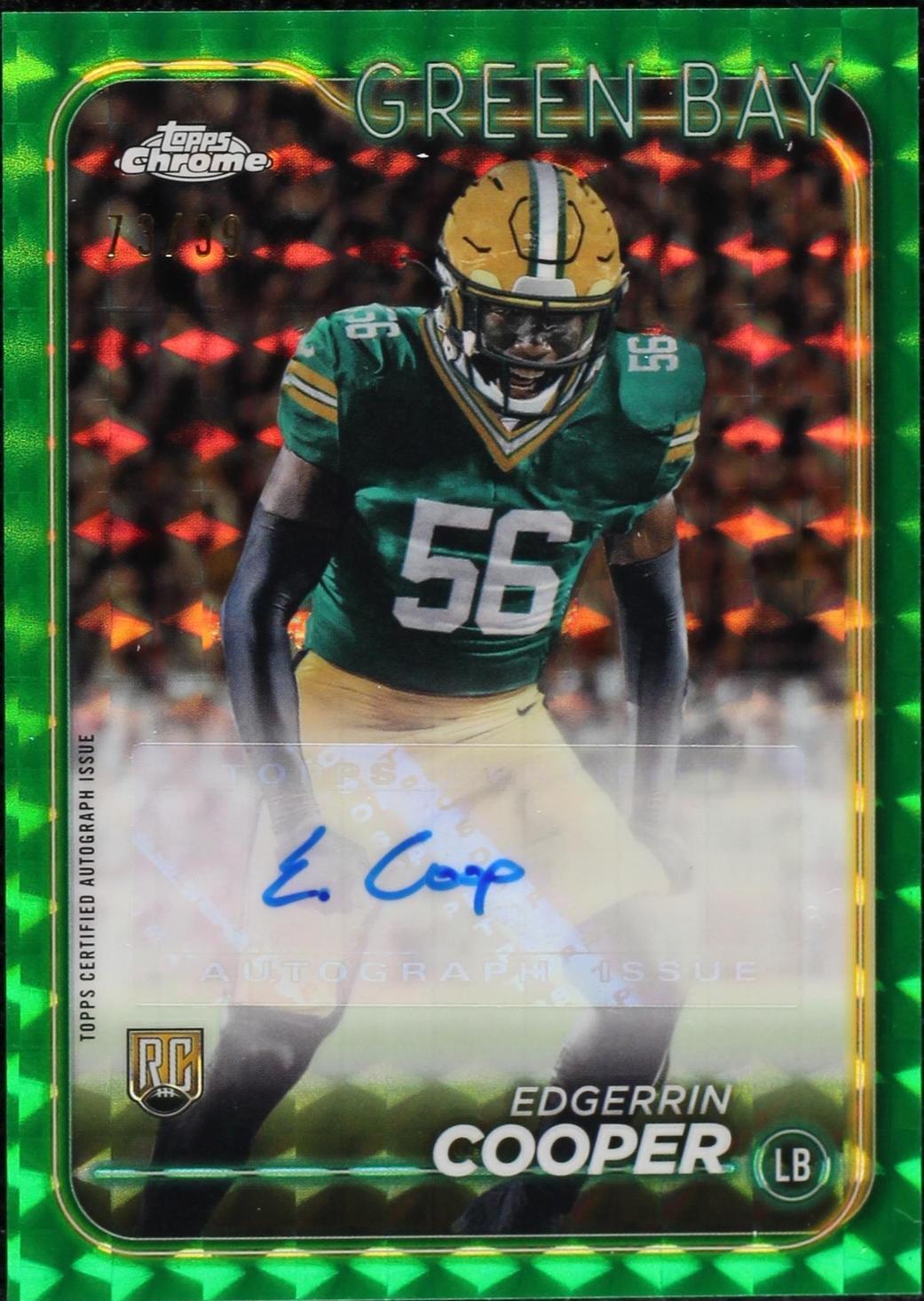2024 Topps Chrome - Rookie Autographs Edgerrin Cooper #RA-ECO Green ...