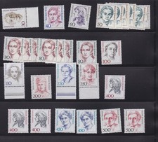 West Germany women job lot with better stamps, high post price over 50.00 DM ** #688p
