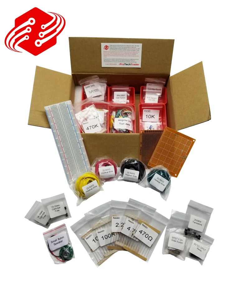 Make: Electronics Kit 1 Economy - 3rd Ed Component Pack Sec 1-3 in 3rd Ed Book  - Image 3 of 3