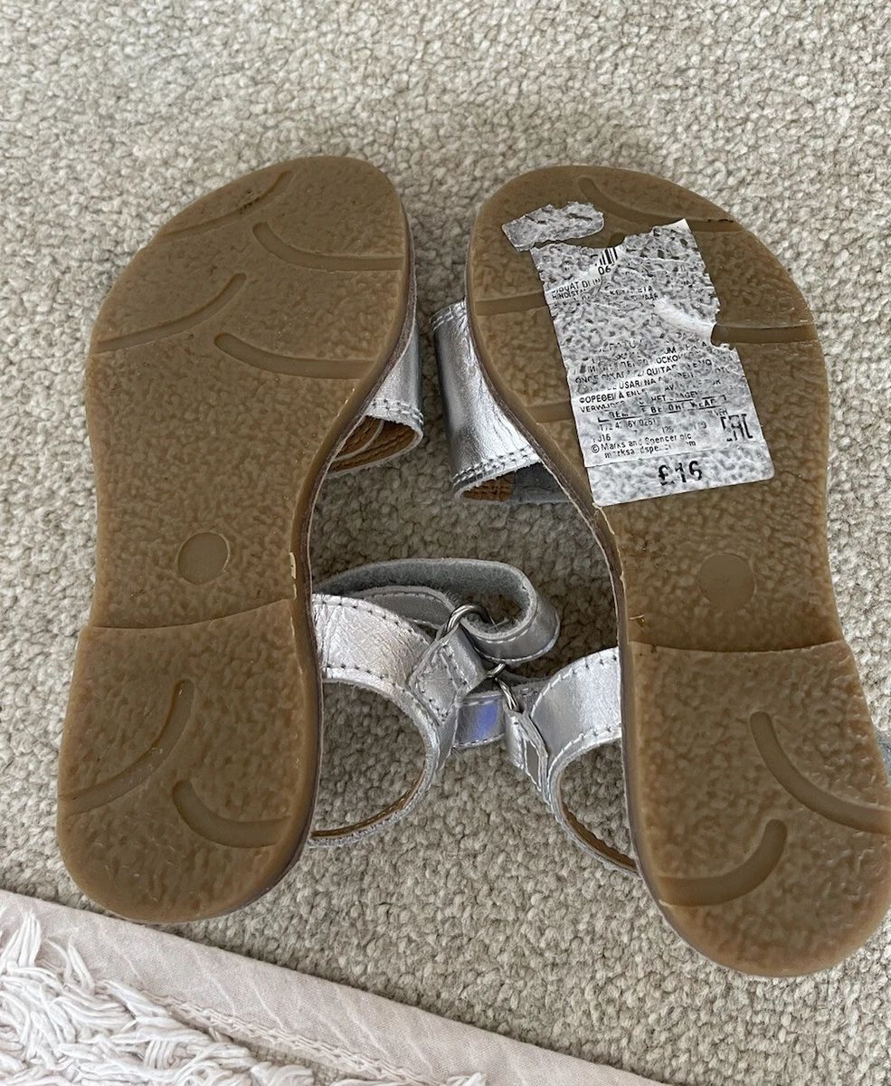 M s Marks Spencer Silver Sandals. Size Infant 7 eBay