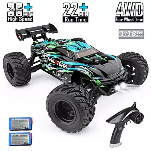 HAIBOXING RC Cars Hailstorm, 36+KM/H High Speed 4WD 1:18 Scale Waterproof  Tru