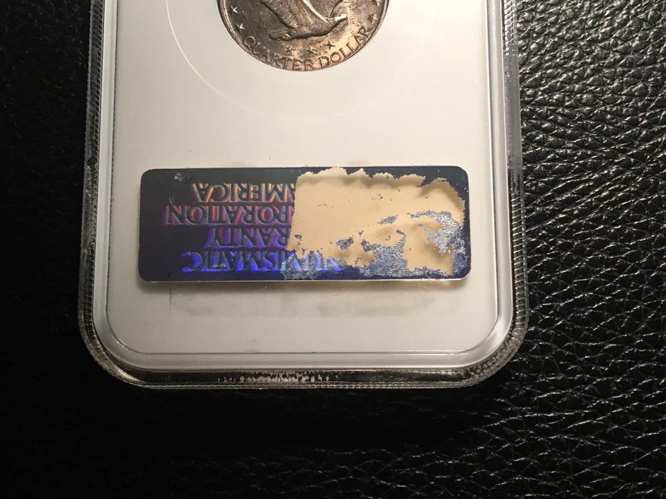 1929 standing liberty quarter NGC64 Unc Full Head Old Holder Issues Glue - Image 4 of 4