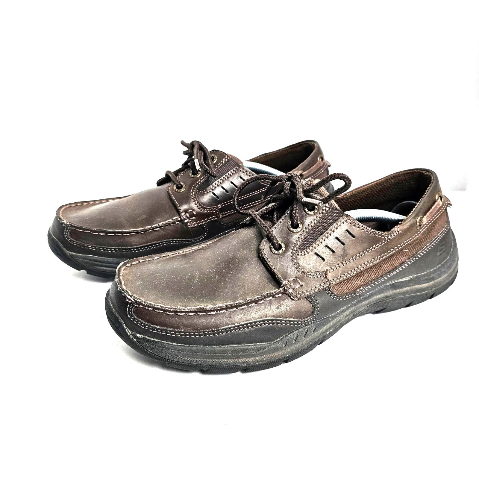 Skechers Mens Shoes Relaxed Fit Sz Brown Leather Gembel Style