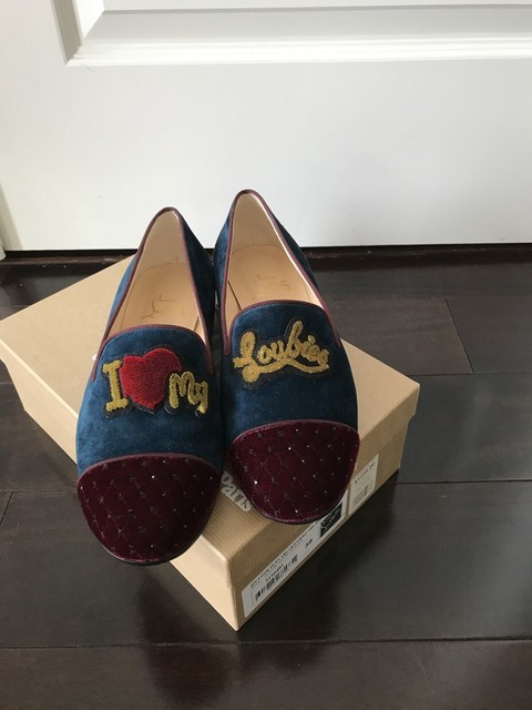 christian louboutin velvet loafers