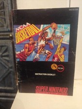 NCAA Basketball SNES Super Nintendo Game Original 1992 Instruction Booklet *ONLY