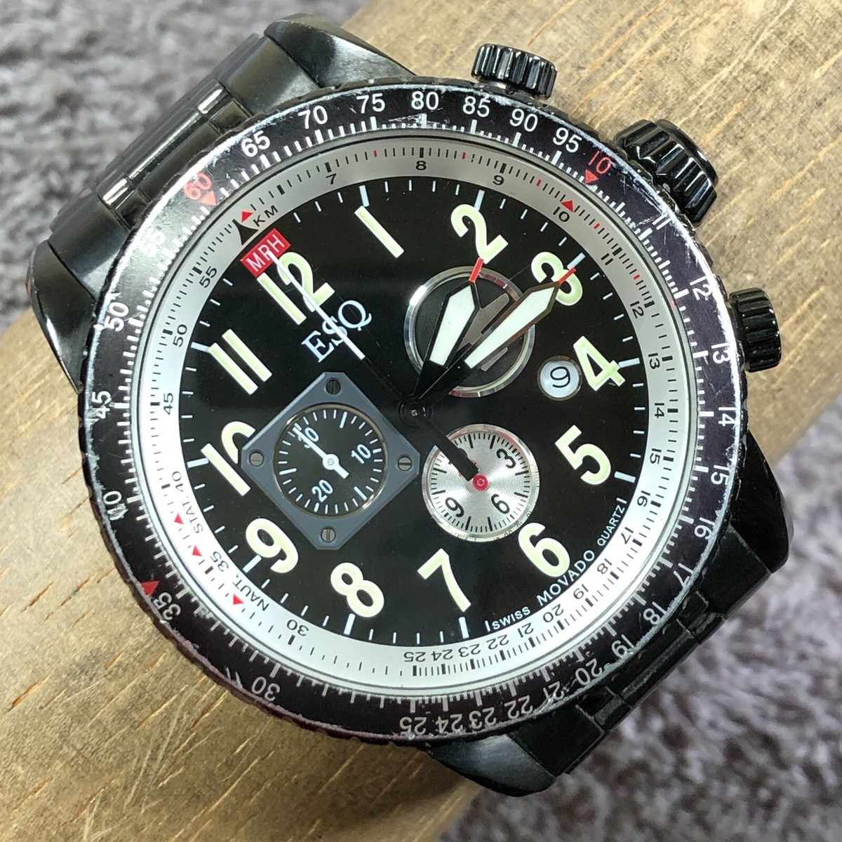 ESQ by Movado Men ES021145482 Chronograph Black z 46mm Watch