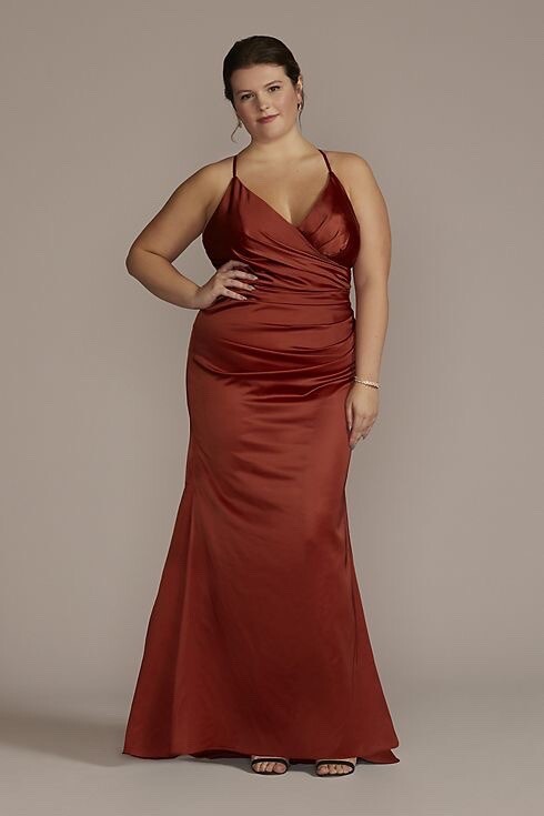 off shoulder bridesmaid dress plus size Royal Blue Satin Bridesmaid Dresses Mismatched Sweetheart Satin Dresse –  MyChicDress