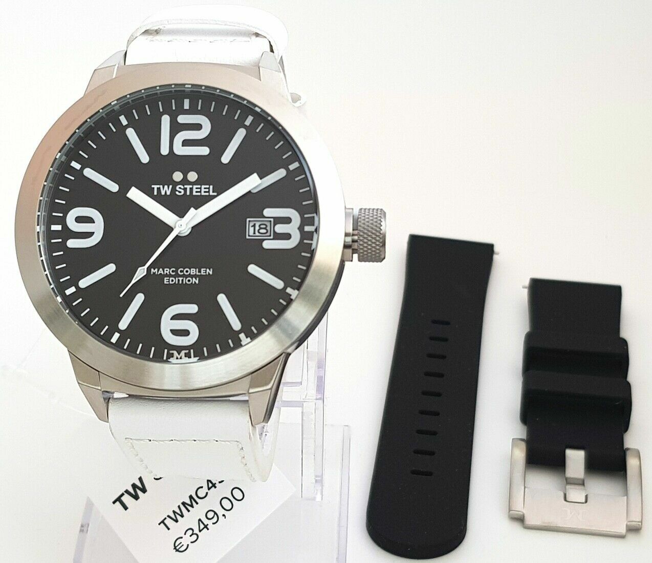 Montre TW Steel Marc Coblen XXL homme noire 50mm avec cadran dateur