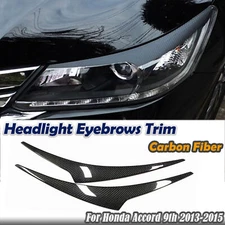Front Headlight Eyebrows Lamp Eyelids Trim Cover For Honda Accord 9th 2013-2015
