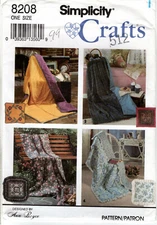 "Pillow in a Quilt" ©1992 SIMPLICITY Crafts Sewing Pattern # 8208 Blanket