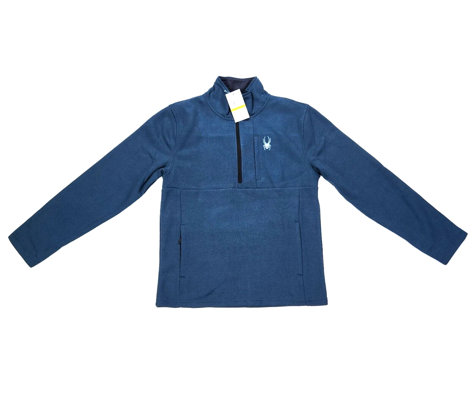 Spyder Fleece Jacket Mens Medium Half Zip Legion Blue