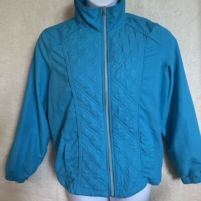 Kim Rogers Active Running Jacket Windbreaker Turquoise Sz 1X