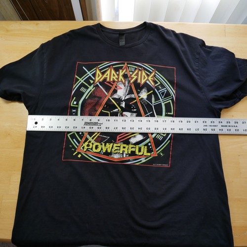 Darth Vader Def Leppard Hybrid T-shirt L Black Tee Dark Side Hysteria Star Wars - Picture 6 of 7