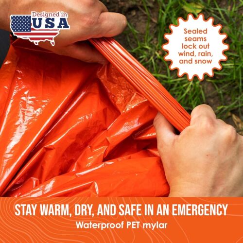 Durable Weatherproof Life Bivy Sleeping Bag - Essential 2-Pack for Winter - Picture 4 of 11