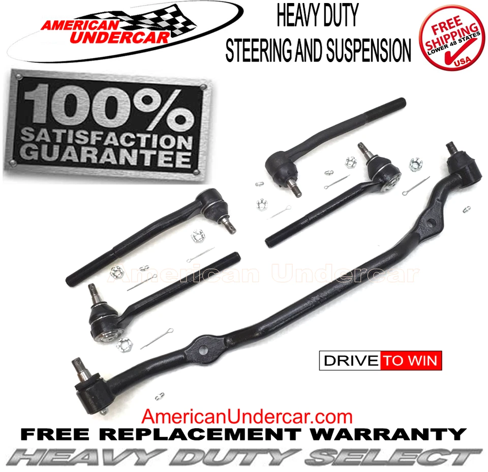 Chevrolet Caprice Impala 1973-1974 extremos de varilla de amarre y kit de dirección de enlace central Foto 2 de 4