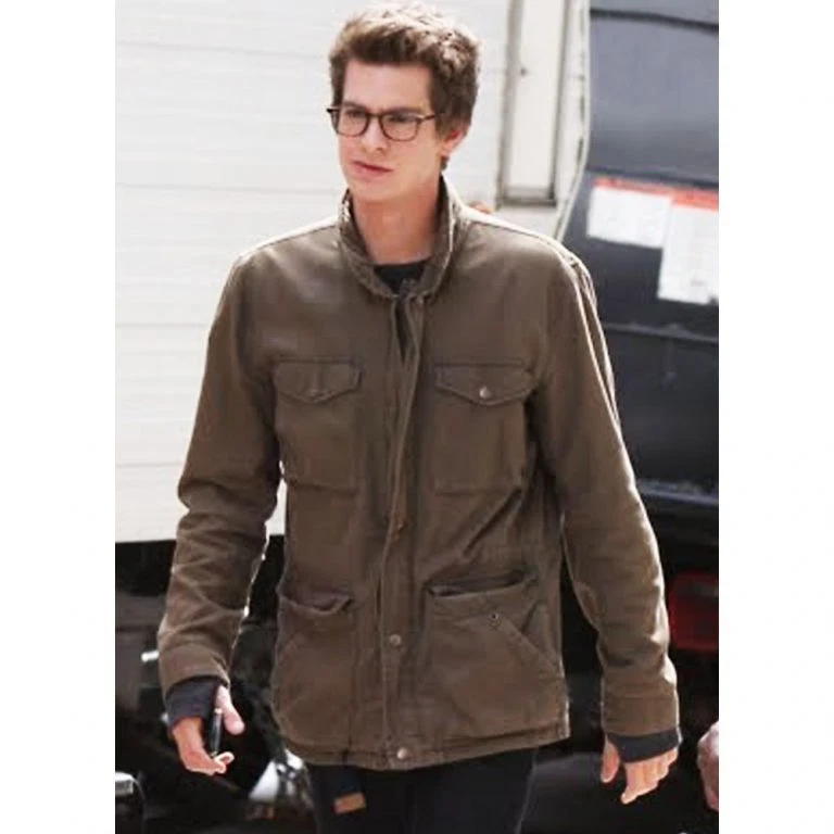 Andrew Garfield The Amazing Spider Man Peter Parker Jacket Green with Hoodie
Opens in a new window o