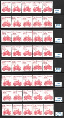 #ad #ad Scott #1908 20c Fire Pumper PNC5s Set of 13 VF QUALITY Cat $159.00 $89.00
