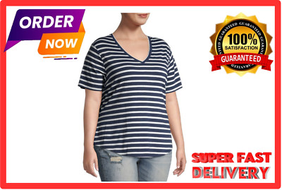 Terra & Sky Women's Plus Size 2X Everyday Essential SS V-Neck T-Shirt    --A36--