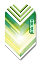 Pentathlon GREEN Slim Flights #1 - 100 Micron - 6 sets (18 flights) w/tracking