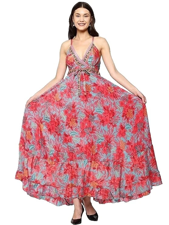Handmade Silk Floral Dresses for Women