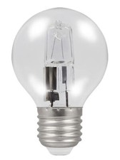 Luxram 42W (60W) 630lm ES E27 Halogen Golf Ball, Warm White 3000K Dimmable