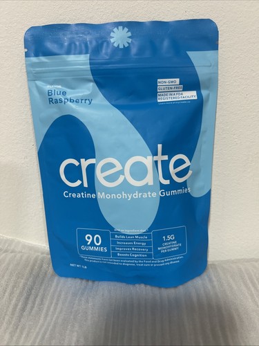 Creatine Monohydrate Gummies Blue Raspberry (90 Count) | eBay