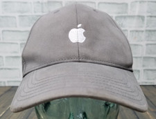 Apple Care Logo Hat Cap Strap Back GRAY Employee Computers Outdoor Engineer Mens