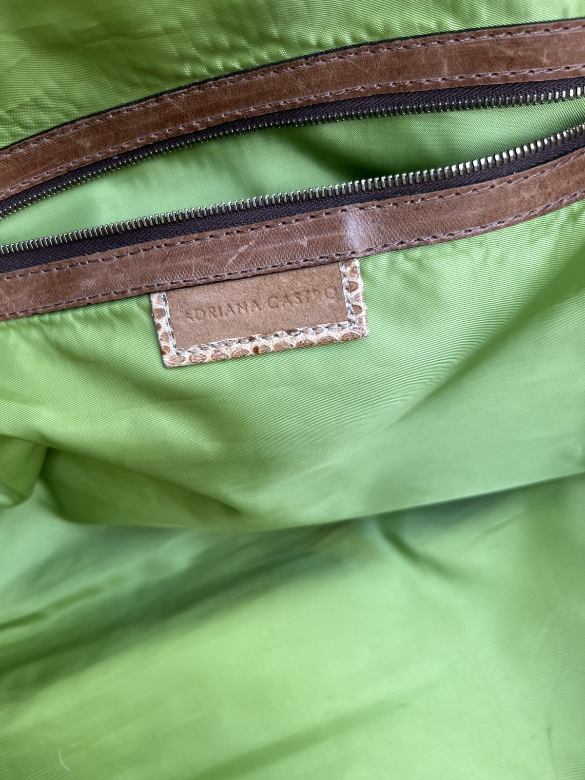 ADRIANA CASTRO PYTHON SNAKESKIN LEATHER DUFFLE BA… - image 6