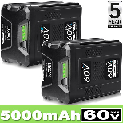 #ad 5.0Ah Li ion Battery For Greenworks 60V LB60A00 LB60A02 LB60A03 60V Lawn Mower $152.99