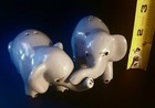 Elephant Salt and Pepper Shakers American Atelier Collectible Ceramic 2" Gray — photo 1