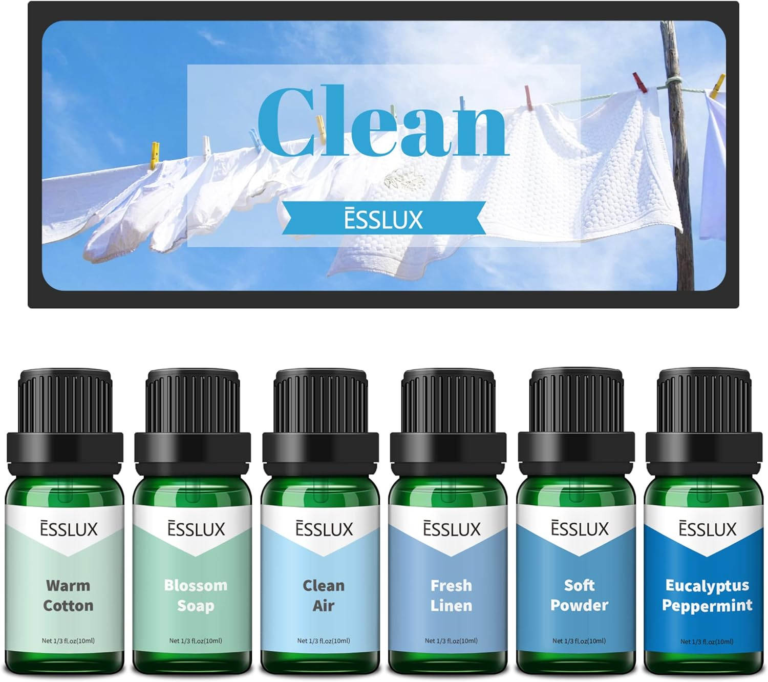 Fragrance Oil,  Clean Set of Scented Oils, Essential Oils for Diffuser for Home,