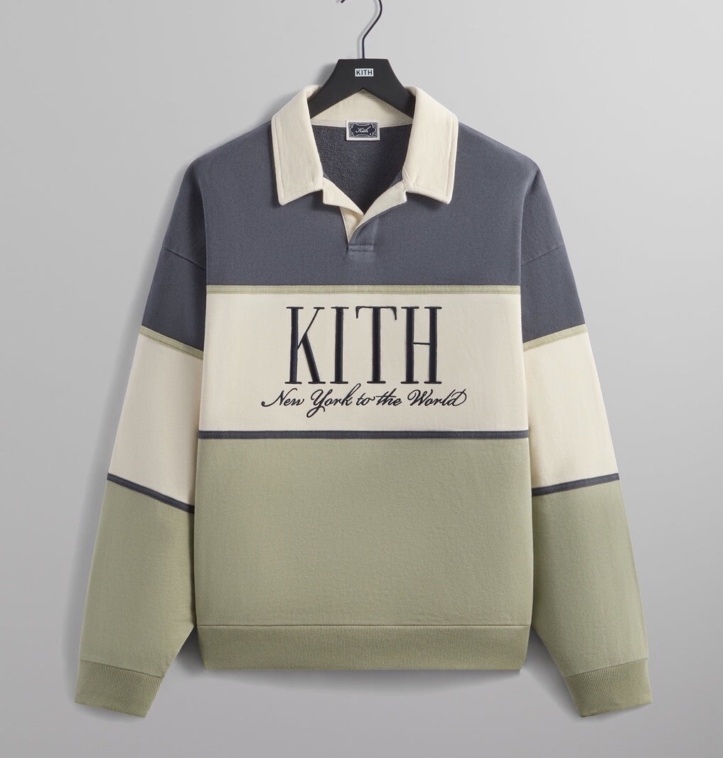 Kith Panelled Nelson Collared Pullover in Asteroid Men's Kith Panelled Nelson Collared Pullover in Asteroid Men's
