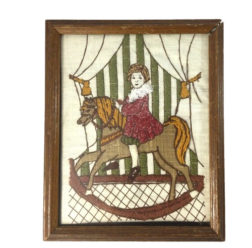 Hand Painted Vintage Rocking Horse Wall Hanging Plaque Home Decor