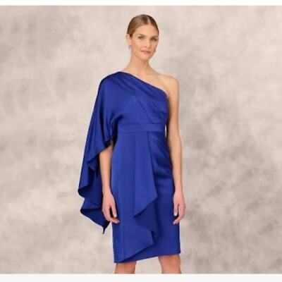 aidan mattox one shoulder dress Aidan Mattox Asymmetric One Shoulder Column Gown