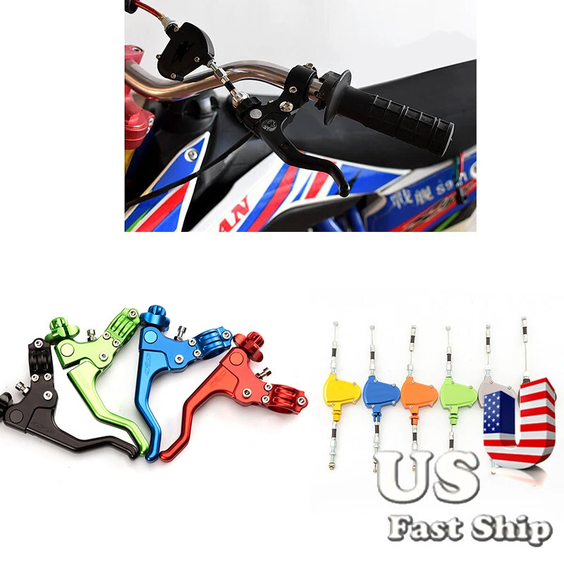 Palanca de embrague de cable de acrobacias y tracción de rendimiento corto en stock de EE. UU. para Honda Aprilia KTM Foto 2 de 4