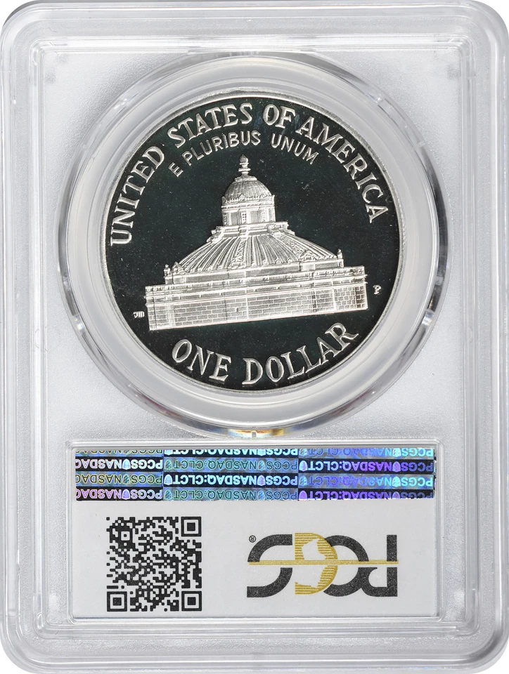 2000-P Library of Congress Silver Commemorative Dollar PR69DCAM PCGS Proof 69 DC - Image 2 of 2