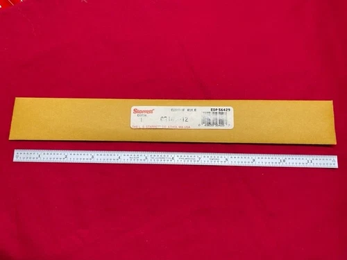 Starrett C310R-12 12" Flexible Steel Rule, Chrome Finish   IN STOCK