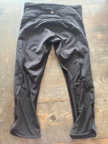 Lululemon Beat The Heat Crop Mesh Cut 