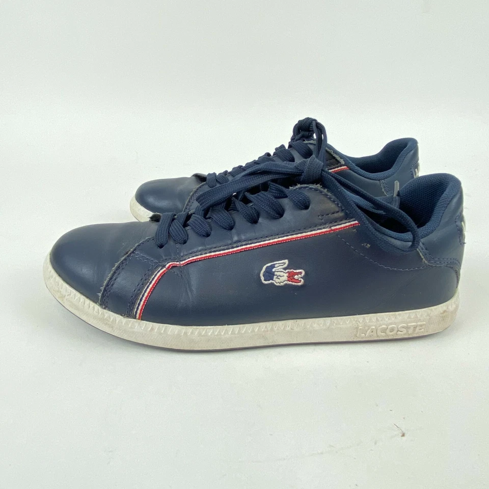 Zapatillas bajas a rayas Lacoste Graduate talla 5,5 azul marino/blanco/rojo Foto 4 de 4