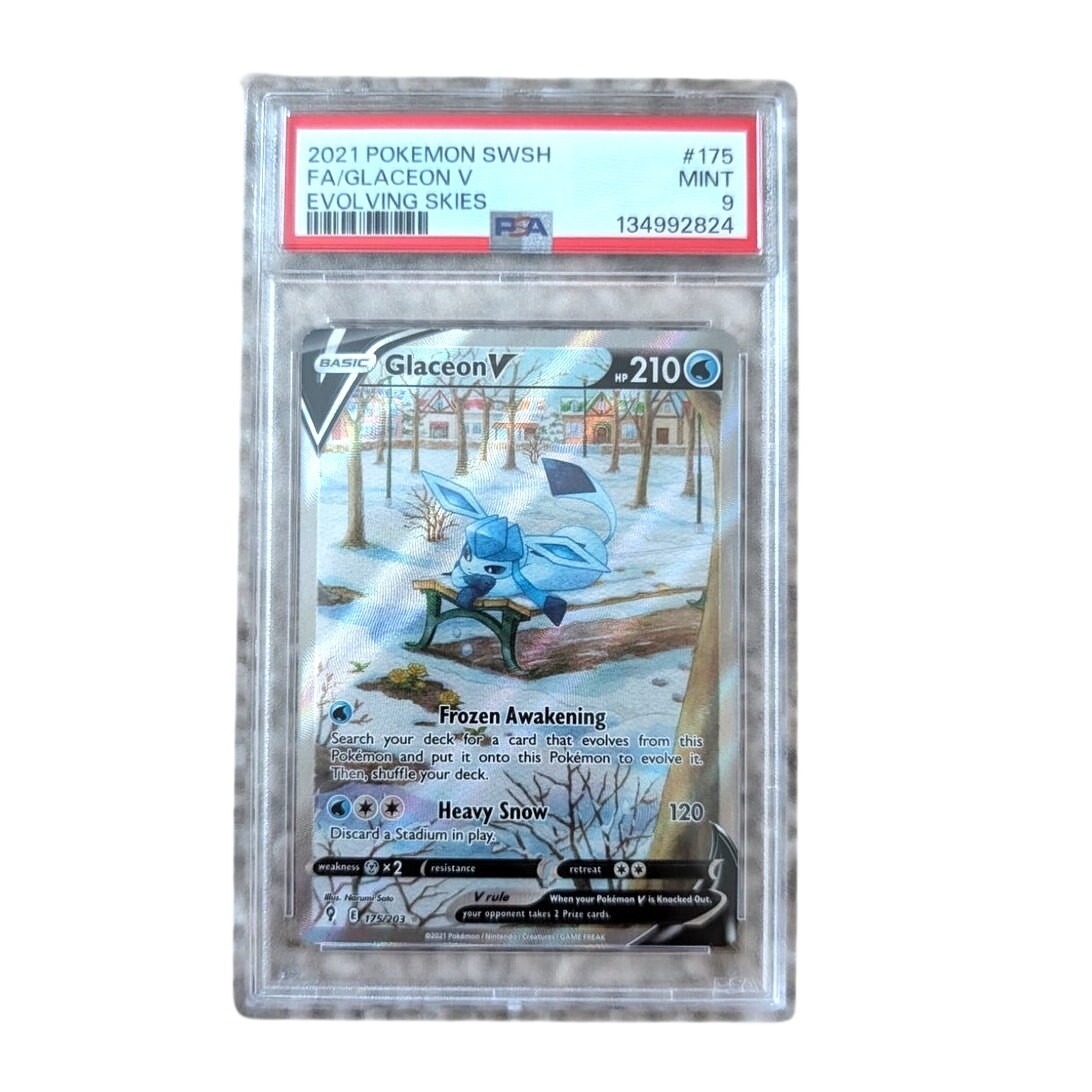 Pokemon 2021 Glaceon V Evolving Skies PSA 9 175 Sword and Shield