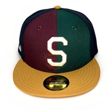 7 1/2 Seattle Pilots 59FIFTY New Era Fitted Maroon Emerald Navy Wheat