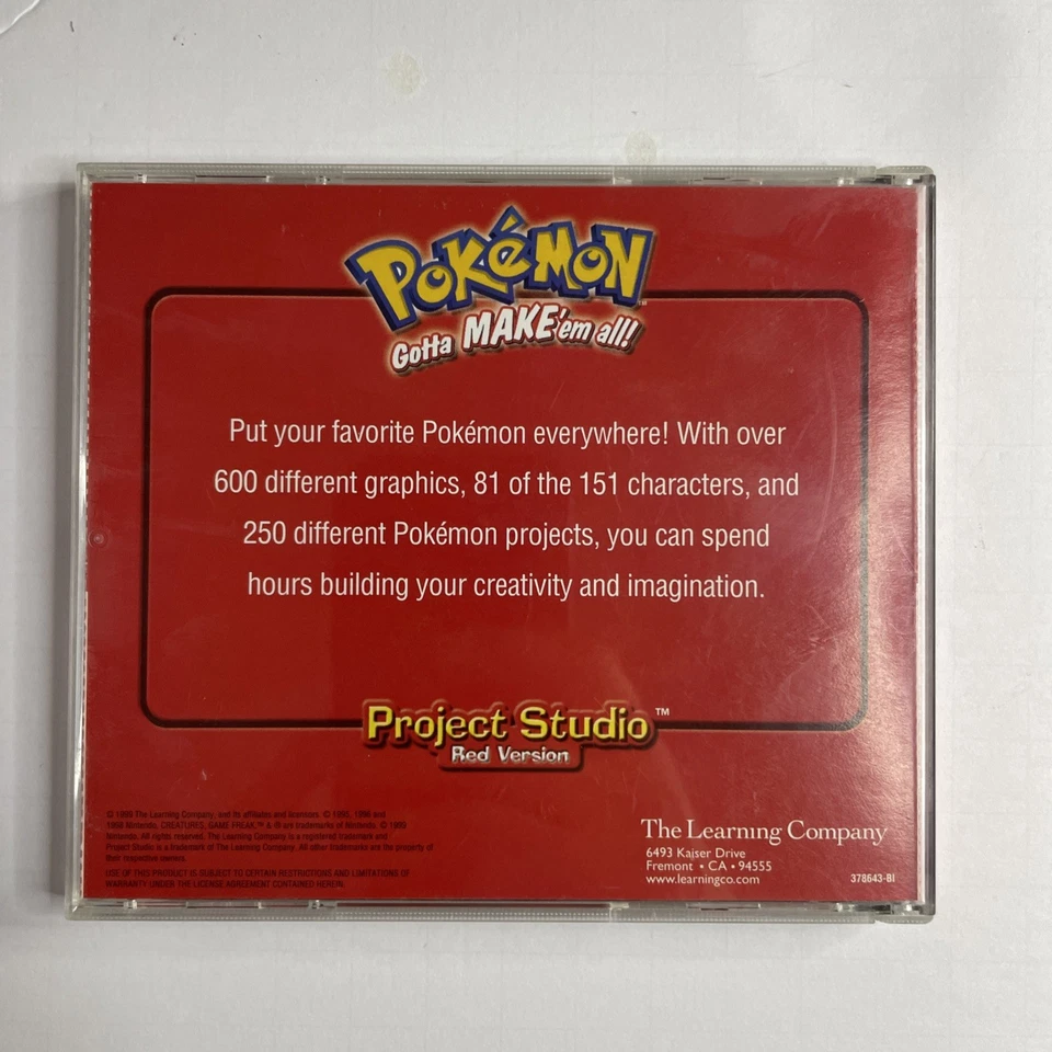 Pokemon Project Studio Red Version Gotta Make 'em All Nintendo CD-ROM w/ Manual - Image 2 of 4