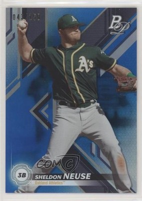 2019 Bowman Platinum Wal-Mart Top Prospects Blue Foil 43/150 Sheldon Neuse 00em