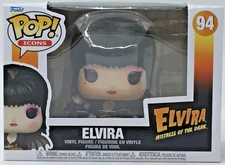 Funko Pop! Icons Elvira Mistress of the Dark Elvira With Pumpkin #94 W/Protector