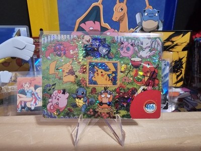 1999 Vintage Pocket Monsters Vending Prism - Psyduck, Mew, Pikachu Picnic #466