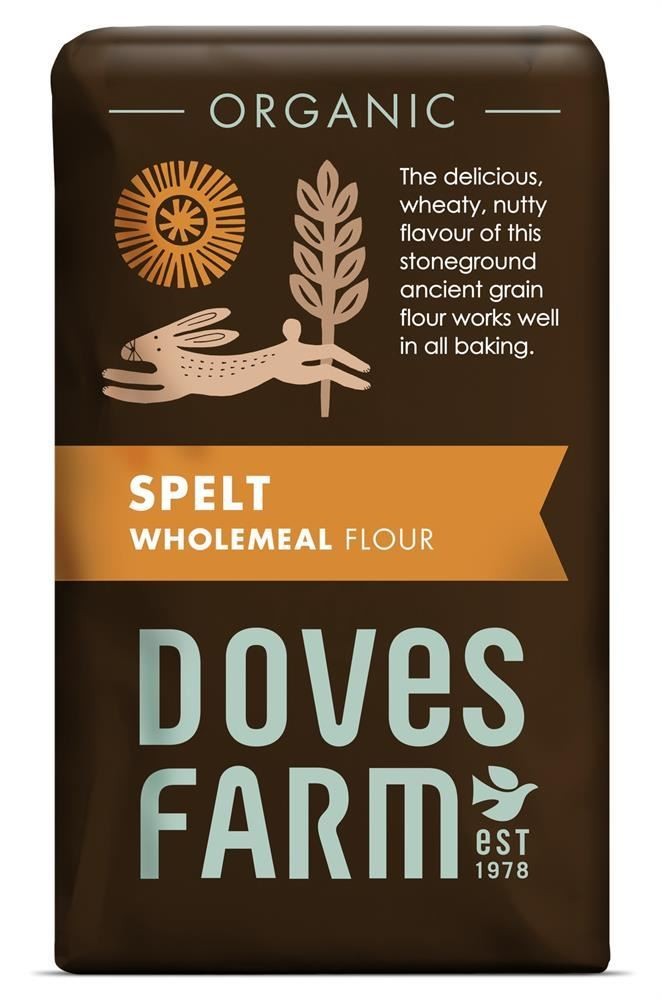 Doves Farm Organic Spelt Wholemeal Flour 1kg - 5 Pack