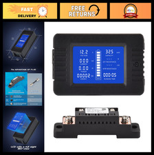 Multifunction Battery Monitor Meter 0-200V 0-100A LCD Display for RV Solar Cars