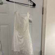 Fashion Nova White Lace Corset Party Cocktail Dress