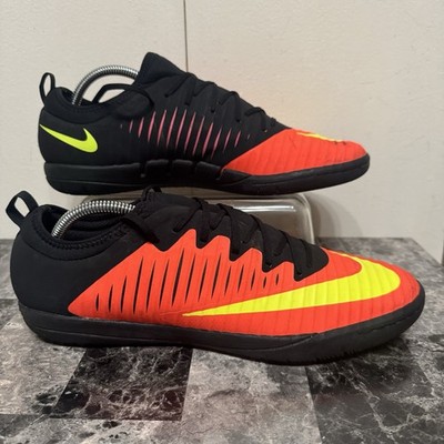 Nike MercurialX Finale II TF futsal shoes in a red, yellow, and black Size 11.5
